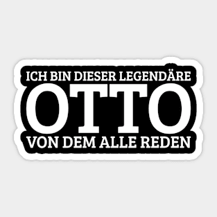 Otto Funny Saying Birthday First Name Sticker